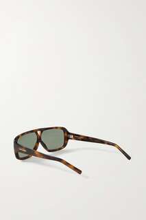 SAINT LAURENT EYEWEAR солнцезащитные очки YSL из ацетата черепаховой расцветки, принт черепаха