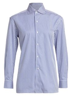 Рубашка-капри в культовом стиле Ralph Lauren Collection, белый