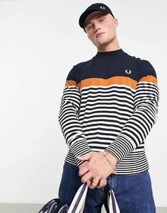 Лонгслив Fred Perry Striped, синий/белый