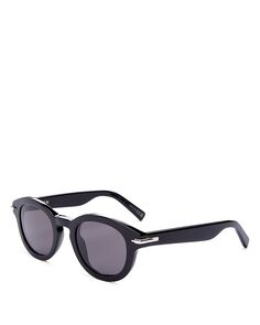 Круглые солнцезащитные очки DiorBlackSuit R5I, 48 мм DIOR