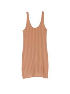 Ночная рубашка Victoria&apos;s Secret Luxe Modal Ribbed, светло-коричневый
