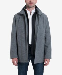 Мужское многослойное автомобильное пальто из смесовой шерсти, созданное для macy&apos;s London Fog, мульти