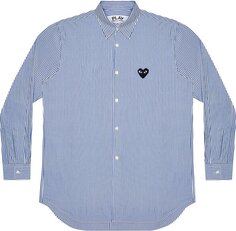Рубашка Comme des Garçons PLAY Striped Heart Patch Shirt &apos;Blue&apos;, синий