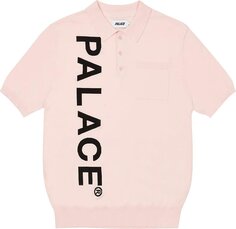 Поло Palace Intarsia Font Polo &apos;Pink&apos;, розовый