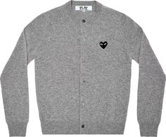 Кардиган Comme des Garçons PLAY Heart Patch V-Neck Cardigan &apos;Grey&apos;, серый