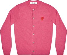 Кардиган Comme des Garçons PLAY Wool Layered Double Heart Cardigan &apos;Pink&apos;, розовый