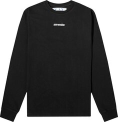 Лонгслив Off-White Marker Long-Sleeve Tee &apos;Black/Blue&apos;, черный