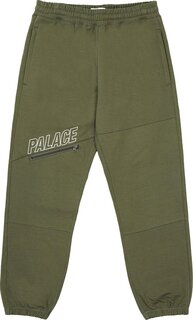 Джоггеры Palace Slant Zip Joggers &apos;Green&apos;, зеленый