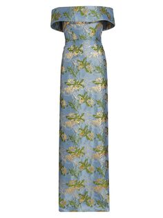 Платье-колонна Clover с открытыми плечами Markarian, синий