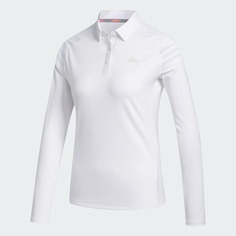 Рубашка-поло Adidas Golf Lightweight Long Sleeve, белый