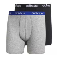 Набор трусов Adidas Linear Brief 2 Pack, серый/черный