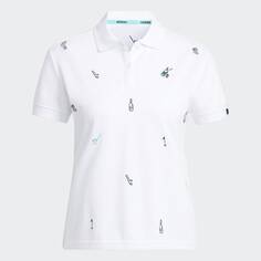 Рубашка-поло adidas AEROREADY Play Green Graphic Polo, белый