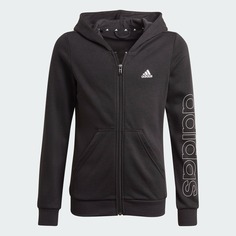 Толстовка Adidas Essentials Full-zip, черный/белый