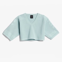 Кроп-топ Adidas Originals х Ivy Park Knit, зеленовато-голубой