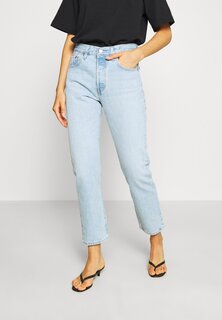 Джинсы прямого кроя Levi&apos;s 501 Crop, голубой деним Levis