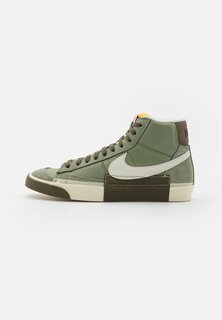 Высокие кроссовки Nike Blazer Mid 77 Pro Club, оливково-зеленый / морское стекло