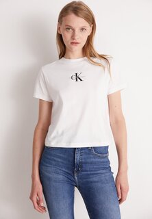 Футболка с принтом Calvin Klein Jeans, белый