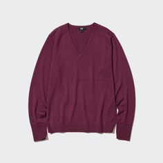 Джемпер Uniqlo Extra Fine Merino, бордовый