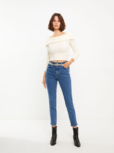 Прямые женские джинсы стандартной посадки с высокой талией Xside