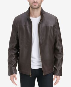 Мужская куртка из гладкой кожи, созданная для macy&apos;s Cole Haan, коричневый
