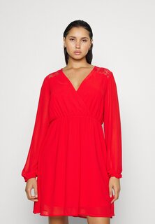 Коктейльное платье VILA, красный