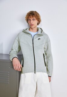 Толстовка на молнии Nike Hoodie, серый меланж / черный