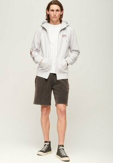 Толстовка на молнии Superdry Wear Loose Zip Hoodie, кадет серый меланж