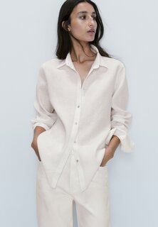 Блузка на пуговицах Massimo Dutti, белый