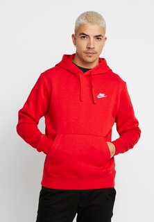 Толстовка с капюшоном Nike Club Hoodie, университет красный/белый