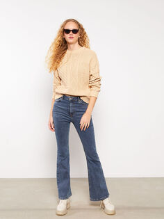 Женские джинсовые брюки прямого кроя с высокой талией и прямыми карманами Xside