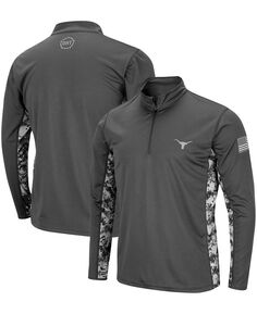 Мужская темно-серая куртка texas longhorns oht в стиле милитари appreciation digital camo с молнией на четверть Colosseum, мульти
