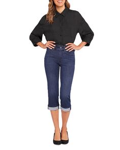 Укороченные прямые джинсы Marilyn с высокой посадкой и манжетами в цвете Inspire NYDJ