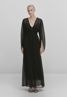 Платье макси Massimo Dutti, черный
