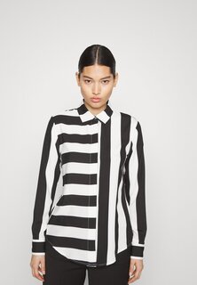 Блуза на пуговицах DKNY, черный/слоновая кость