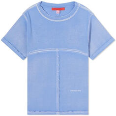 Eckhaus Latta Lapped Baby T-shirt, periwinkle