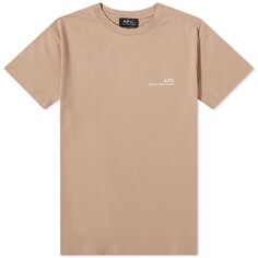 Футболка A.P.C. Item Logo, бежевый