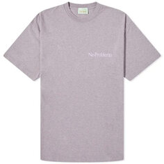 Aries Overdyed Melange Mini Problemo T-shirt, lilac marl