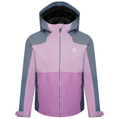 Походная куртка In The Lead III для походов/туризма/трекинга детская непромокаемая DARE 2B, лунно-голубой/фиолетовый/серый