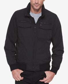 Мужская куртка-бомбер с четырьмя карманами Tommy Hilfiger, черный
