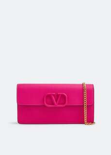 Кошелек VALENTINO GARAVANI VLogo Signature chain wallet, розовый