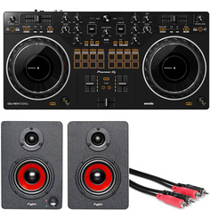 Двухдековый DJ-контроллер Pioneer DJ DDJ-REV1 с мониторами и кабелями HD3 Headliner PIO-DDJ-REV1-SXJ-1