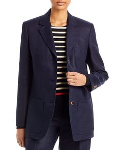 Однобортный пиджак с накладными карманами Lafayette 148 New York