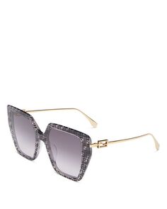 Квадратные солнцезащитные очки Baguette, 55 мм Fendi
