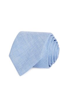 Текстурированный однотонный льняной галстук-скинни Zegna