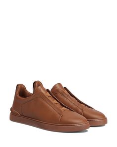 Кожаные низкие кеды Vicuna Zegna