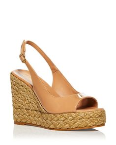 Женские туфли-лодочки Island Peep Toe Espadrille на танкетке на платформе Stuart Weitzman