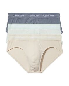 Хлопковые эластичные влагоотводящие набедренные трусы, упаковка из 3 шт. Calvin Klein