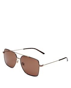 Солнцезащитные очки-авиаторы Brow Bar, 61 мм Gucci