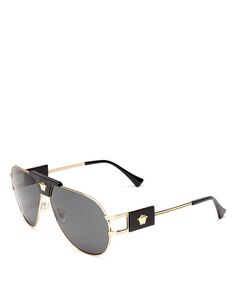 Солнцезащитные очки-авиаторы, 63 мм Versace