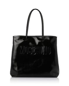 Кожаная большая сумка Moschino